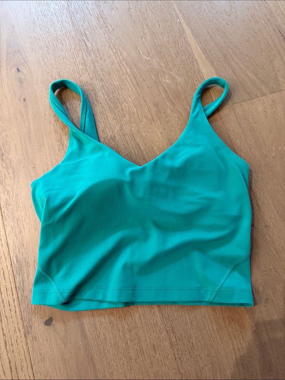 Women's Teal Seamless Crop Bralette Top